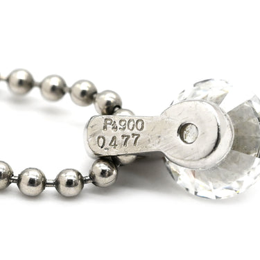 ノンブランド NON BRAND ダイヤ ペンダント プラチナシルバー Pt900 ダイヤモンド Pt850(チェーン) メタル(金具) ネックレス 1P 1石 1粒