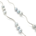 ノンブランド NON BRAND 7mm パール ペンダント グレー×シルバー パール シルバー ネックレス 真珠 アコヤ あこや シルバーグレイ 灰色 波型 パールステーション プリンセスサイズ 43.5cm