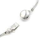 ノンブランド NON BRAND 7mm パール ペンダント グレー×シルバー パール シルバー ネックレス 真珠 アコヤ あこや シルバーグレイ 灰色 波型 パールステーション プリンセスサイズ 43.5cm