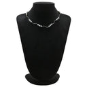 ノンブランド NON BRAND 7mm パール ペンダント グレー×シルバー パール シルバー ネックレス 真珠 アコヤ あこや シルバーグレイ 灰色 波型 パールステーション プリンセスサイズ 43.5cm