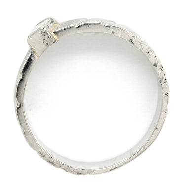 ノンブランド NON BRAND ダイヤ プラチナシルバー Pt900 ダイヤモンド リング 指輪 0.10ct プラチナム Pt900 バゲットカット 1P 1石 1粒 艶消し マット加工 ミニサイズ ピンキーリング 7号