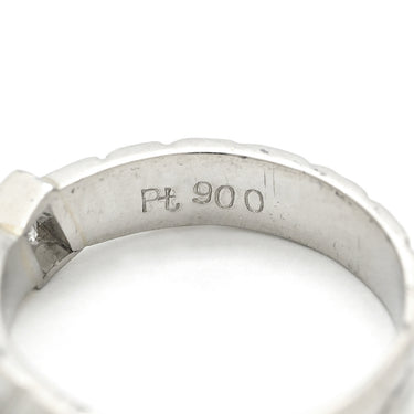 ノンブランド NON BRAND ダイヤ プラチナシルバー Pt900 ダイヤモンド リング 指輪 0.10ct プラチナム Pt900 バゲットカット 1P 1石 1粒 艶消し マット加工 ミニサイズ ピンキーリング 7号