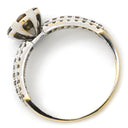 ノンブランド NON BRAND ダイヤリング ホワイトゴールド K18WG ダイヤモンド リング 指輪 ダイヤモンド 18K WG 縦爪 フラワーモチーフ 花 750 12号