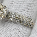 ノンブランド NON BRAND ダイヤリング ホワイトゴールド K18WG ダイヤモンド リング 指輪 ダイヤモンド 18K WG 縦爪 フラワーモチーフ 花 750 12号