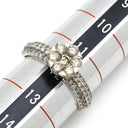 ノンブランド NON BRAND ダイヤリング ホワイトゴールド K18WG ダイヤモンド リング 指輪 ダイヤモンド 18K WG 縦爪 フラワーモチーフ 花 750 12号