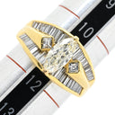 ノンブランド NON BRAND ダイヤ リング イエローゴールド K18YG ダイヤモンド リング 指輪 Au750 18K 18金 マーキスカット バゲットカット 11号