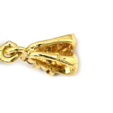 ノンブランド NON BRAND ルビー 0.45ct ダイヤモンド イエローゴールド K18YG ルビー ダイヤモンド ペンダントトップ 赤 レッド オーバルミックスカット チャーム ネックレストップ 18K 750YG