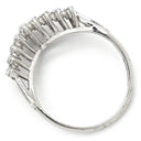 ノンブランド NON BRAND ダイヤリング プラチナシルバー Pt900 ダイヤモンド リング 指輪 ダイヤモンド V字 Vライン 9.5号