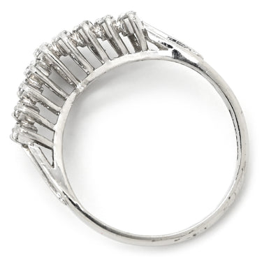 ノンブランド NON BRAND ダイヤリング プラチナシルバー Pt900 ダイヤモンド リング 指輪 ダイヤモンド V字 Vライン 9.5号