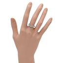 ノンブランド NON BRAND ダイヤリング プラチナシルバー Pt900 ダイヤモンド リング 指輪 ダイヤモンド V字 Vライン 9.5号