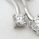 ノンブランド NON BRAND プラチナシルバー Pt900 Pt850 ダイヤモンド ネックレス Pt900×Pt850 コンビ 3P 3粒 ダイヤ プラチナム ペンダント 3石 スイング スリーストーン