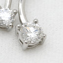 ノンブランド NON BRAND プラチナシルバー Pt900 Pt850 ダイヤモンド ネックレス Pt900×Pt850 コンビ 3P 3粒 ダイヤ プラチナム ペンダント 3石 スイング スリーストーン