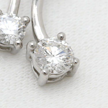 ノンブランド NON BRAND プラチナシルバー Pt900 Pt850 ダイヤモンド ネックレス Pt900×Pt850 コンビ 3P 3粒 ダイヤ プラチナム ペンダント 3石 スイング スリーストーン