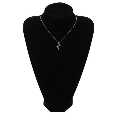 ノンブランド NON BRAND プラチナシルバー Pt900 Pt850 ダイヤモンド ネックレス Pt900×Pt850 コンビ 3P 3粒 ダイヤ プラチナム ペンダント 3石 スイング スリーストーン