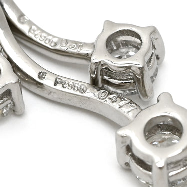 ノンブランド NON BRAND プラチナシルバー Pt900 Pt850 ダイヤモンド ネックレス Pt900×Pt850 コンビ 3P 3粒 ダイヤ プラチナム ペンダント 3石 スイング スリーストーン