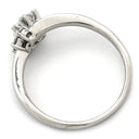 ノンブランド NON BRAND ダイヤリング プラチナシルバー Pt900 ダイヤモンド リング 指輪 4P 4石 4粒 ダイヤモンド イニシャル刻印あり 9.5号