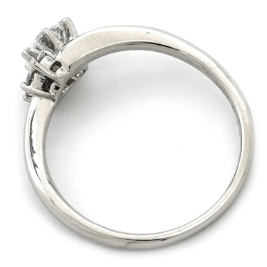 ノンブランド NON BRAND ダイヤリング プラチナシルバー Pt900 ダイヤモンド リング 指輪 4P 4石 4粒 ダイヤモンド イニシャル刻印あり 9.5号