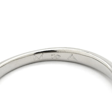 ノンブランド NON BRAND ダイヤリング プラチナシルバー Pt900 ダイヤモンド リング 指輪 4P 4石 4粒 ダイヤモンド イニシャル刻印あり 9.5号