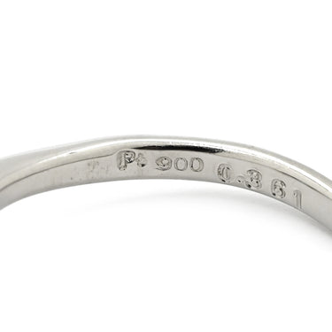 ノンブランド NON BRAND ダイヤリング プラチナシルバー Pt900 ダイヤモンド リング 指輪 4P 4石 4粒 ダイヤモンド イニシャル刻印あり 9.5号