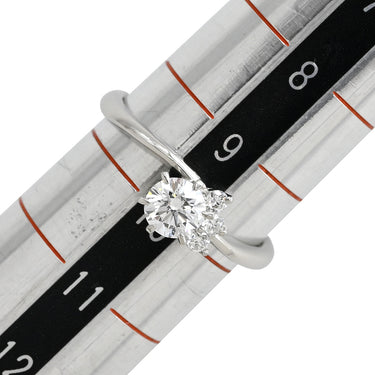 ノンブランド NON BRAND ダイヤリング プラチナシルバー Pt900 ダイヤモンド リング 指輪 4P 4石 4粒 ダイヤモンド イニシャル刻印あり 9.5号