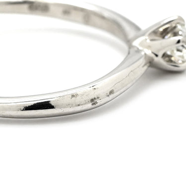 ノンブランド NON BRAND ダイヤ 立爪リング プラチナシルバー Pt950 ダイヤモンド リング 指輪 1P 1石 1粒 ダイヤモンド イニシャル刻印あり 9号