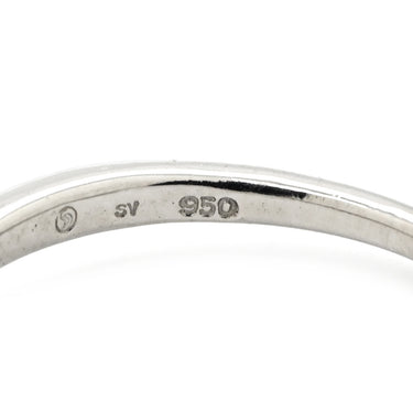 ノンブランド NON BRAND ダイヤ 立爪リング プラチナシルバー Pt950 ダイヤモンド リング 指輪 1P 1石 1粒 ダイヤモンド イニシャル刻印あり 9号