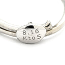 ノンブランド NON BRAND ダイヤ 立爪リング プラチナシルバー Pt950 ダイヤモンド リング 指輪 1P 1石 1粒 ダイヤモンド イニシャル刻印あり 9号