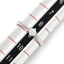 ノンブランド NON BRAND ダイヤ 立爪リング プラチナシルバー Pt950 ダイヤモンド リング 指輪 1P 1石 1粒 ダイヤモンド イニシャル刻印あり 9号