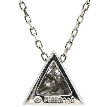 ノンブランド NON BRAND ダイヤ ペンダント プラチナシルバー Pt850 ダイヤモンド ネックレス プラチナム 1P 1石 1粒 ピラミッド トライアングル 三角