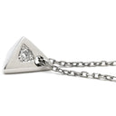 ノンブランド NON BRAND ダイヤ ペンダント プラチナシルバー Pt850 ダイヤモンド ネックレス プラチナム 1P 1石 1粒 ピラミッド トライアングル 三角