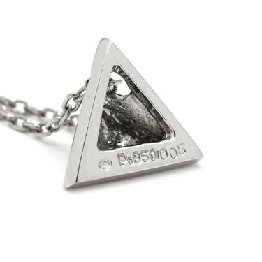 ノンブランド NON BRAND ダイヤ ペンダント プラチナシルバー Pt850 ダイヤモンド ネックレス プラチナム 1P 1石 1粒 ピラミッド トライアングル 三角