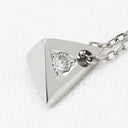 ノンブランド NON BRAND ダイヤ ペンダント プラチナシルバー Pt850 ダイヤモンド ネックレス プラチナム 1P 1石 1粒 ピラミッド トライアングル 三角