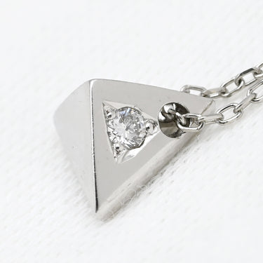 ノンブランド NON BRAND ダイヤ ペンダント プラチナシルバー Pt850 ダイヤモンド ネックレス プラチナム 1P 1石 1粒 ピラミッド トライアングル 三角