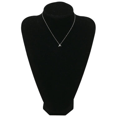 ノンブランド NON BRAND ダイヤ ペンダント プラチナシルバー Pt850 ダイヤモンド ネックレス プラチナム 1P 1石 1粒 ピラミッド トライアングル 三角