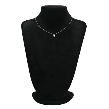 ノンブランド NON BRAND ダイヤ ペンダント プラチナシルバー Pt900 ダイヤモンド Pt850(チェーン) ネックレス 1P 1石 1粒 ダイヤモンド