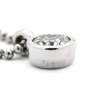 ノンブランド NON BRAND ダイヤ ペンダント プラチナシルバー Pt900 ダイヤモンド Pt850(チェーン) ネックレス 1P 1石 1粒 ダイヤモンド