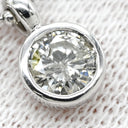 ノンブランド NON BRAND ダイヤ ペンダント プラチナシルバー Pt900 ダイヤモンド Pt850(チェーン) ネックレス 1P 1石 1粒 ダイヤモンド