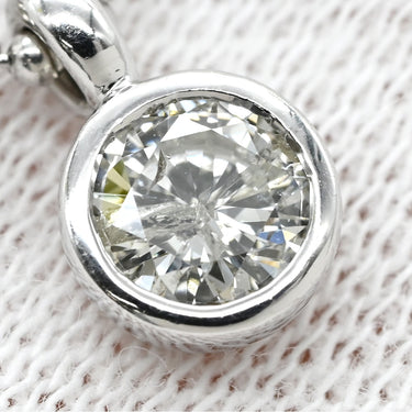 ノンブランド NON BRAND ダイヤ ペンダント プラチナシルバー Pt900 ダイヤモンド Pt850(チェーン) ネックレス 1P 1石 1粒 ダイヤモンド