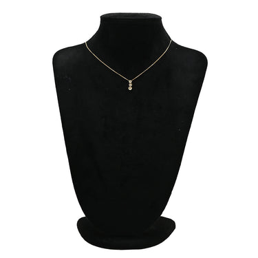 ノンブランド NON BRAND ダイヤペンダント イエローゴールド K18YG ダイヤモンド ネックレス 750 18K 3石 3粒 ダイヤモンド