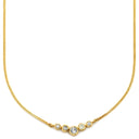 ノンブランド NON BRAND ダイヤペンダント イエローゴールド K18YG ダイヤモンド ネックレス 18K Au750 18金 5P 5石 5粒 5連 ダイヤモンド 0.50ct