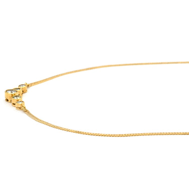 ノンブランド NON BRAND ダイヤペンダント イエローゴールド K18YG ダイヤモンド ネックレス 18K Au750 18金 5P 5石 5粒 5連 ダイヤモンド 0.50ct