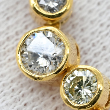 ノンブランド NON BRAND ダイヤペンダント イエローゴールド K18YG ダイヤモンド ネックレス 18K Au750 18金 5P 5石 5粒 5連 ダイヤモンド 0.50ct