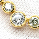 ノンブランド NON BRAND ダイヤペンダント イエローゴールド K18YG ダイヤモンド ネックレス 18K Au750 18金 5P 5石 5粒 5連 ダイヤモンド 0.50ct