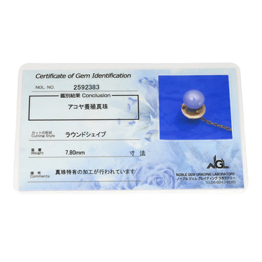 ノンブランド NON BRAND パール 7.8mm パールホワイトXゴールド GP パール タイピン ゴールド金具 真珠 あこやパール 1粒 タイタックピン