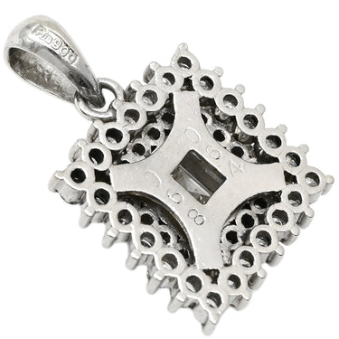 ノンブランド NON BRAND SI1 ダイヤモンド 0.6ct プラチナシルバー Pt900 ダイヤモンド ペンダントトップ スクエアカット 四角 ネックレストップ ペンダントヘッド チャーム プラチナ900