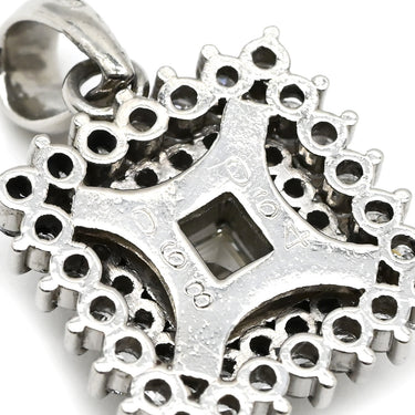 ノンブランド NON BRAND SI1 ダイヤモンド 0.6ct プラチナシルバー Pt900 ダイヤモンド ペンダントトップ スクエアカット 四角 ネックレストップ ペンダントヘッド チャーム プラチナ900