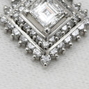 ノンブランド NON BRAND SI1 ダイヤモンド 0.6ct プラチナシルバー Pt900 ダイヤモンド ペンダントトップ スクエアカット 四角 ネックレストップ ペンダントヘッド チャーム プラチナ900