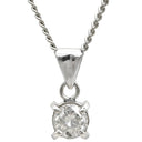 ノンブランド NON BRAND ダイヤ ペンダント プラチナシルバー Pt900 ダイヤモンド Pt850(チェーン) ネックレス プラチナム 1P 1石 1粒 ソリテール 4本爪 ラウンド チェーン