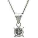 ノンブランド NON BRAND ダイヤ ペンダント プラチナシルバー Pt900 ダイヤモンド Pt850(チェーン) ネックレス プラチナム 1P 1石 1粒 ソリテール 4本爪 ラウンド チェーン