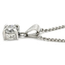 ノンブランド NON BRAND ダイヤ ペンダント プラチナシルバー Pt900 ダイヤモンド Pt850(チェーン) ネックレス プラチナム 1P 1石 1粒 ソリテール 4本爪 ラウンド チェーン